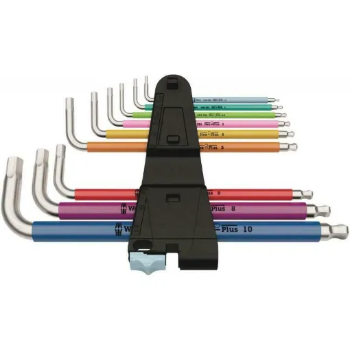 Picture of Hex-Plus multicolour Stainless metric male elbow wrench set - Wera