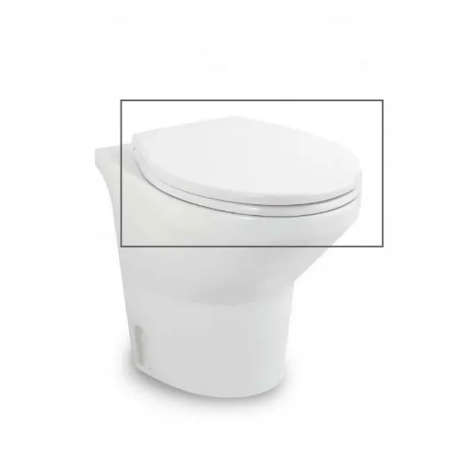 Picture of Compass white soft-closing seat - Tecma