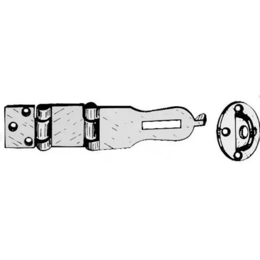 Picture of Chrome-plated brass padlock hinge 140x35mm - OEM