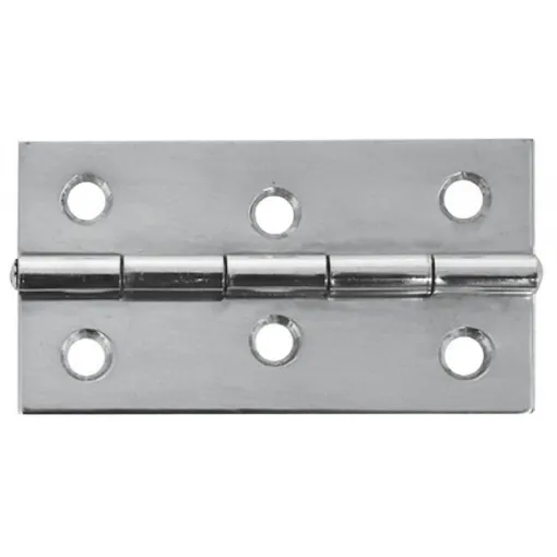 Picture of Polished stainless steel rectangular hinge 75x40mm - OEM