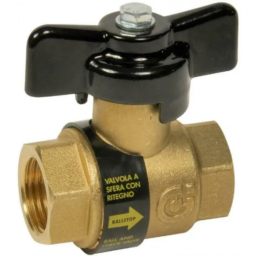 Picture of Brass 3/4' integrated plug 1/4 turn valve - OEM