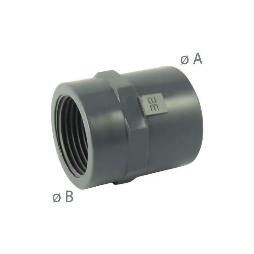 Picture of PVC glue-on adapter f/f 3/8'-16mm - OEM