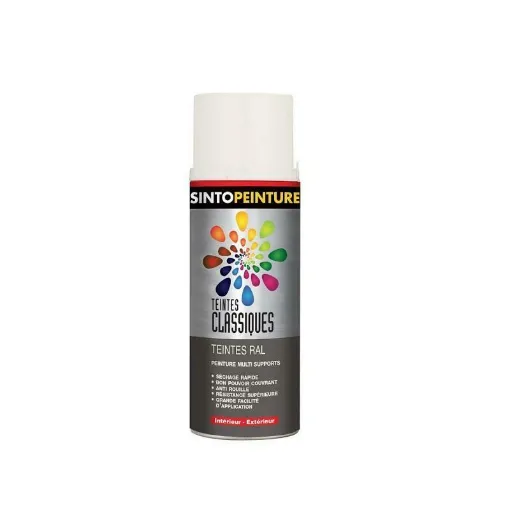 Picture of Gloss white aerosol paint 400ml - Sinto