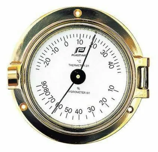 Picture of 3 -inch 3 inch thermometer / copper hygrometer - Plastimo