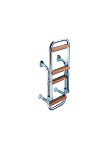 Picture of STAINLESS STEEL LADDER WITH 3 WOODEN STEPS