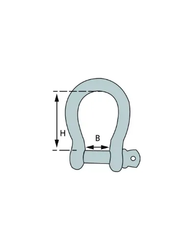 Picture of STAINLESS STEEL LYRE SHACKLE 05MM * 2