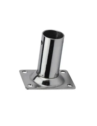 Picture of Square stainless steel base 90°, for ø25mm tube