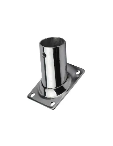 Picture of Square stainless steel base 60°, for ø25mm tube