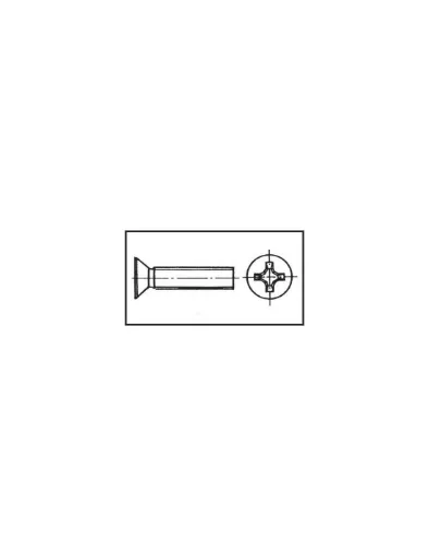 Picture of Countersunk crosshead screw 3x12 mm Stainless steel 316 DIN 965 / ISO 7046