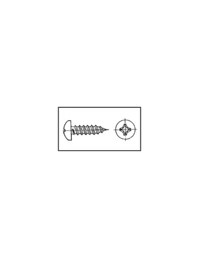 Picture of Cross head tapping screw 2.9x9.5 mm 316 stainless steel DIN 7981/ ISO 7049