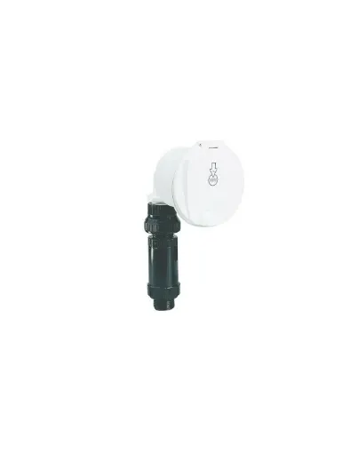 Picture of Single water inlet box, angled spigot, white