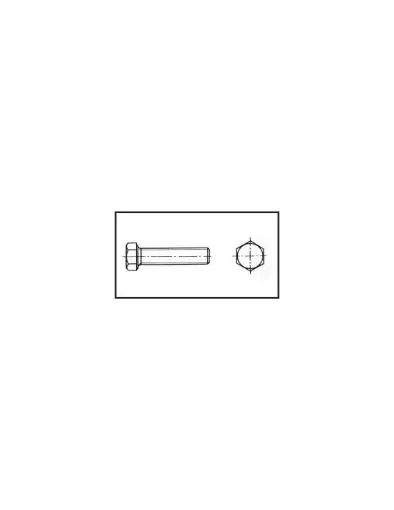 Picture of Hexagon head screw 4x10 mm Stainless steel 316 DIN 933 / ISO 4017