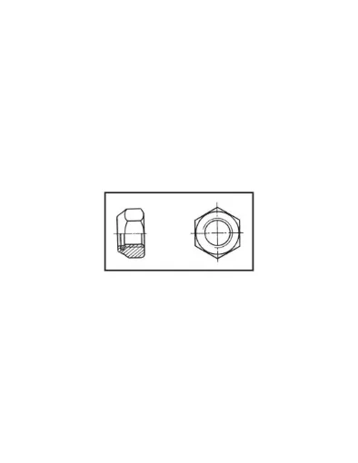 Picture of Hexagonal self-locking nut ø 6 mm 316 stainless steel DIN 985 / ISO 10511