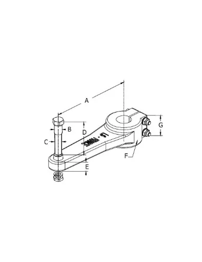 Picture of LS 75 P CRANK ARM + NUTS AND BOLTS