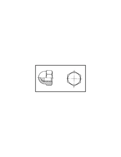 Picture of Hexagonal cap nut ø 4 mm 316 stainless steel DIN 1587