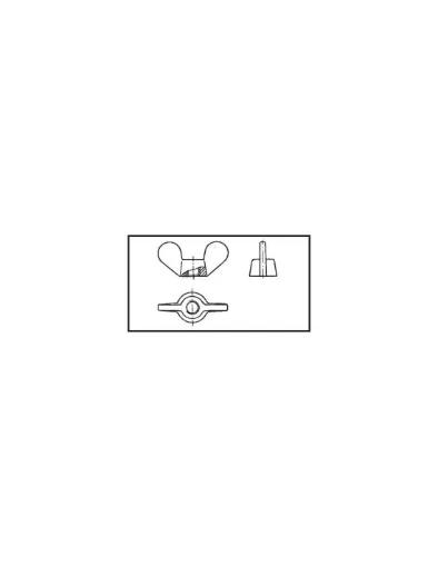 Picture of Hexagonal wing nut ø5 mm 316 stainless steel DIN 315