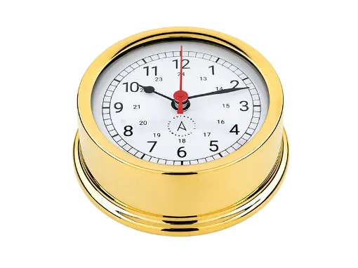 Picture of 95mm quartz clock - Gold brass - Arabic N - Easy fix system - Autonautic Instrumental