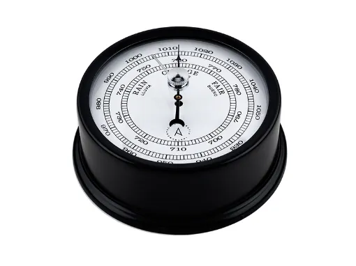 Picture of 95mm aneroid barometer - Black aluminium case - Easy fix system  - Autonautic Instrumental