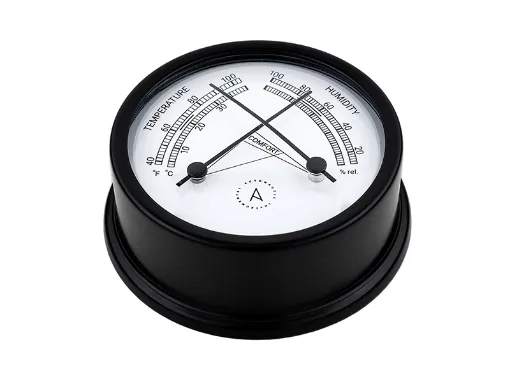 Picture of 95mm thermo-hygrometer - Black aluminium case - Easy fix system - Autonautic Instrumental