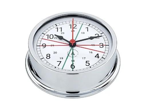 Picture of 120mm clock -Chromated brass - Arabic N - Silence zones -Easy fix system - Autonautic Instrumental