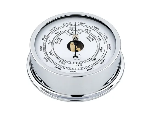 Picture of 120mm aneroid barometer - Chromated brass - Easy fix system - Autonautic Instrumental