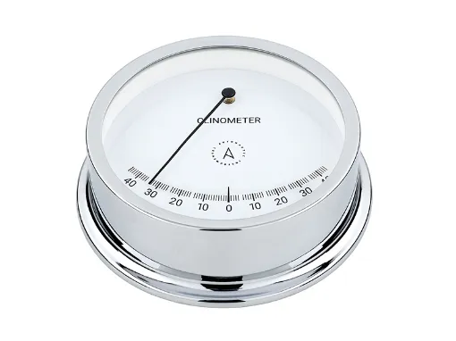 Picture of 120mm clinometer - Chromated brass - Easy fix system system - Autonautic Instrumental