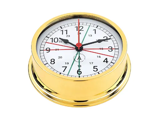 Picture of 120mm clock - Gold - Arabic - Silence zones - Easy fix system - Autonautic Instrumental