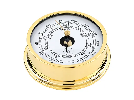 Picture of 120mm aneroid barometer - Gold brass - Easy fix system - Autonautic Instrumental