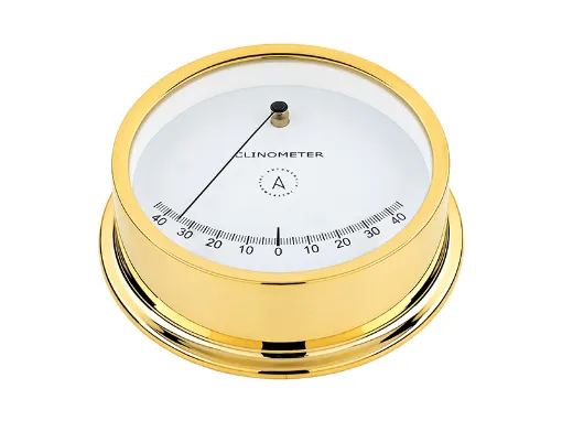 Picture of 120mm clinometer - Gold brass - Easy fix system system - Autonautic Instrumental