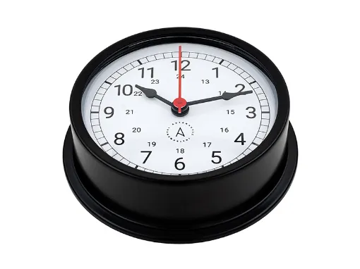 Picture of 120mm clock - Black aluminium case - Arabic N - Easy fix system - Autonautic Instrumental