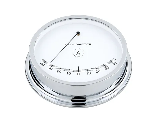 Picture of 175mm clinometer - Chromated brass - Ring fix system - Autonautic Instrumental