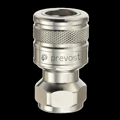 Picture of 1/2' female stainless steel water connection with shut-off valve - Prevost