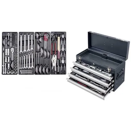 Picture of 4-drawer set 100 tools 1046 - Kraftwerk