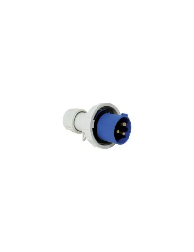 Picture of Male socket with safety ring, 16A, 220-240V