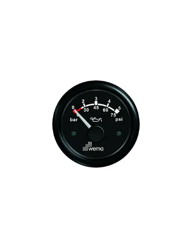 Picture of Blackline ø52mm oil pressure 0-5 bars - black