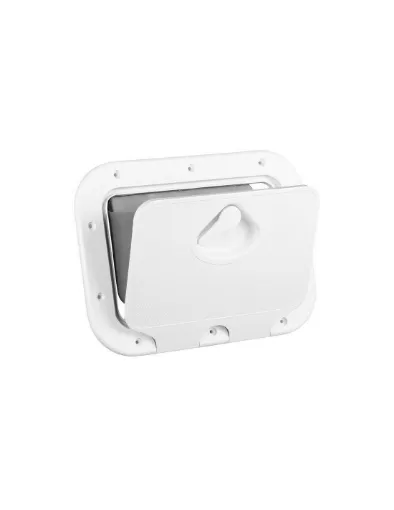 Picture of Classic access hatch with storage bag, white, 27.5 x 37.5 cm