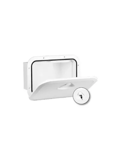 Picture of Top Line storage flap with box and lock, white, 270x375mm