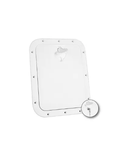 Picture of Access hatch with lock - 306x356 mm - white