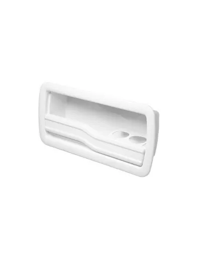 Picture of Side storage compartment with straight white glass holder