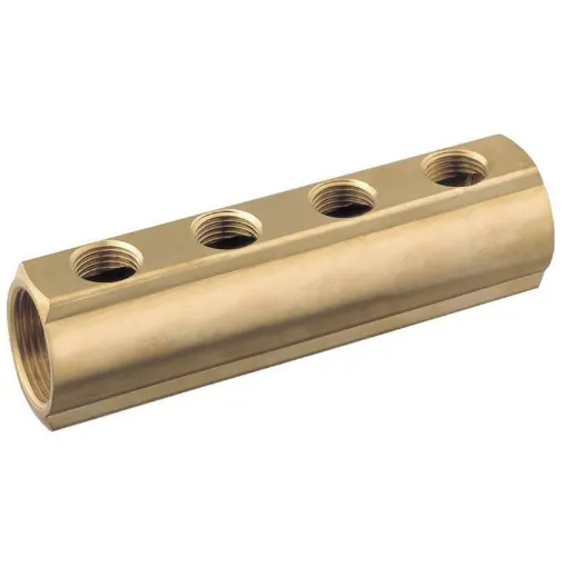 Picture of Brass manifold 1' inlet 3 1/2' outlets - Guidi