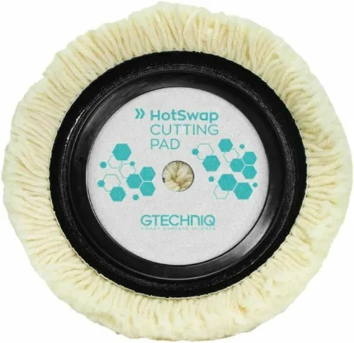 Picture of Gtechniq Natural Wool Hotswap Cutting Pad - For Polishing Machines & 6"/150mm Backing Plates -  for Marine Vessels -  Boats -  Yachts -  Catamarans -  Buffing & Cleaning -  Pad Centring Eliminates Vibration