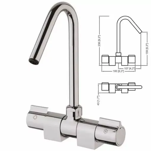 Picture of EXTREME fold-down mixer tap