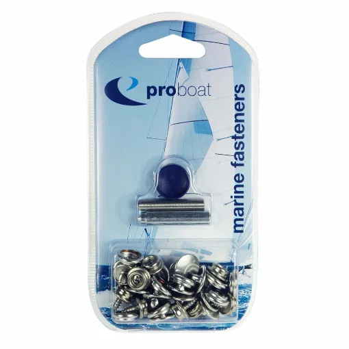 Picture of Proboat Press Stud Kit - BNP Cloth to Wood Screw (10)