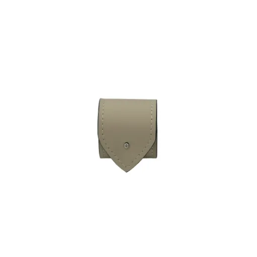 Picture of Collection Nadine - Beige Leather Napkin Ring With Button Closure - Per Pair - Gordon & Gaia