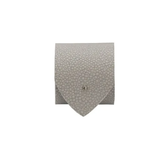 Picture of Collection Nadine - Bianco Leather Napkin Ring With Button Closure - Per Pair - Gordon & Gaia