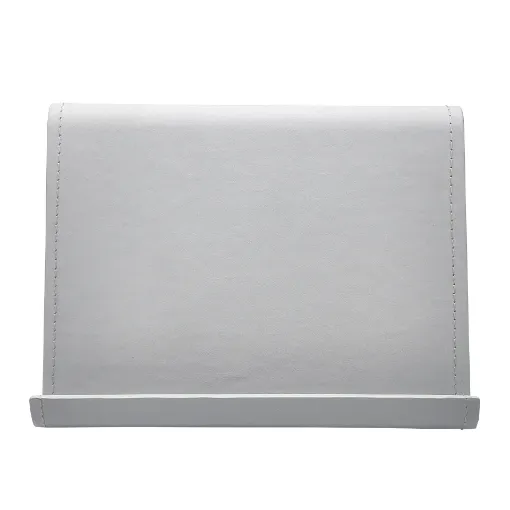 Picture of Collection Eugene Ipad Holder Full Covered In Pearl Grey Leather-  26,00cm x  16,00cm x  17,00cm - Weight : 400 Gr - Gordon & Gaia