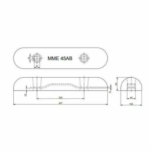 Picture of MME aluminium anode 5 KG - MME45AB