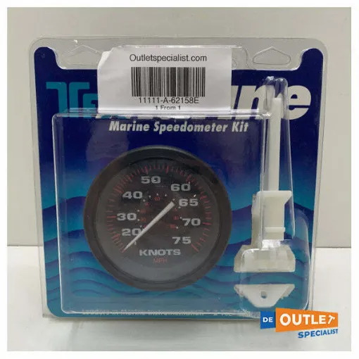 Picture of Teleflex Marine Speedometer kit 75 knots black analogue - 62158E