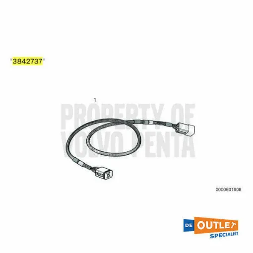 Picture of Volvo Penta EVC 6-pole extension cable 11m - 3842737