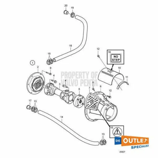 Picture of Volvo Penta drive shaft/propeller shaft 142mm - 3818295